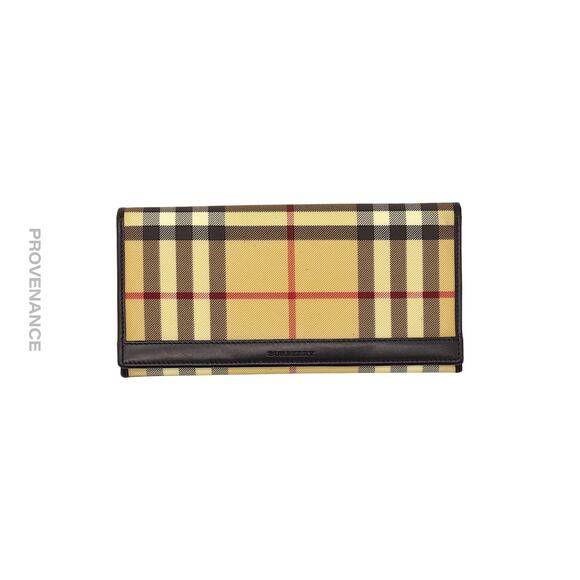 🔴 Burberry Long Snap Wallet - Nova Check Black